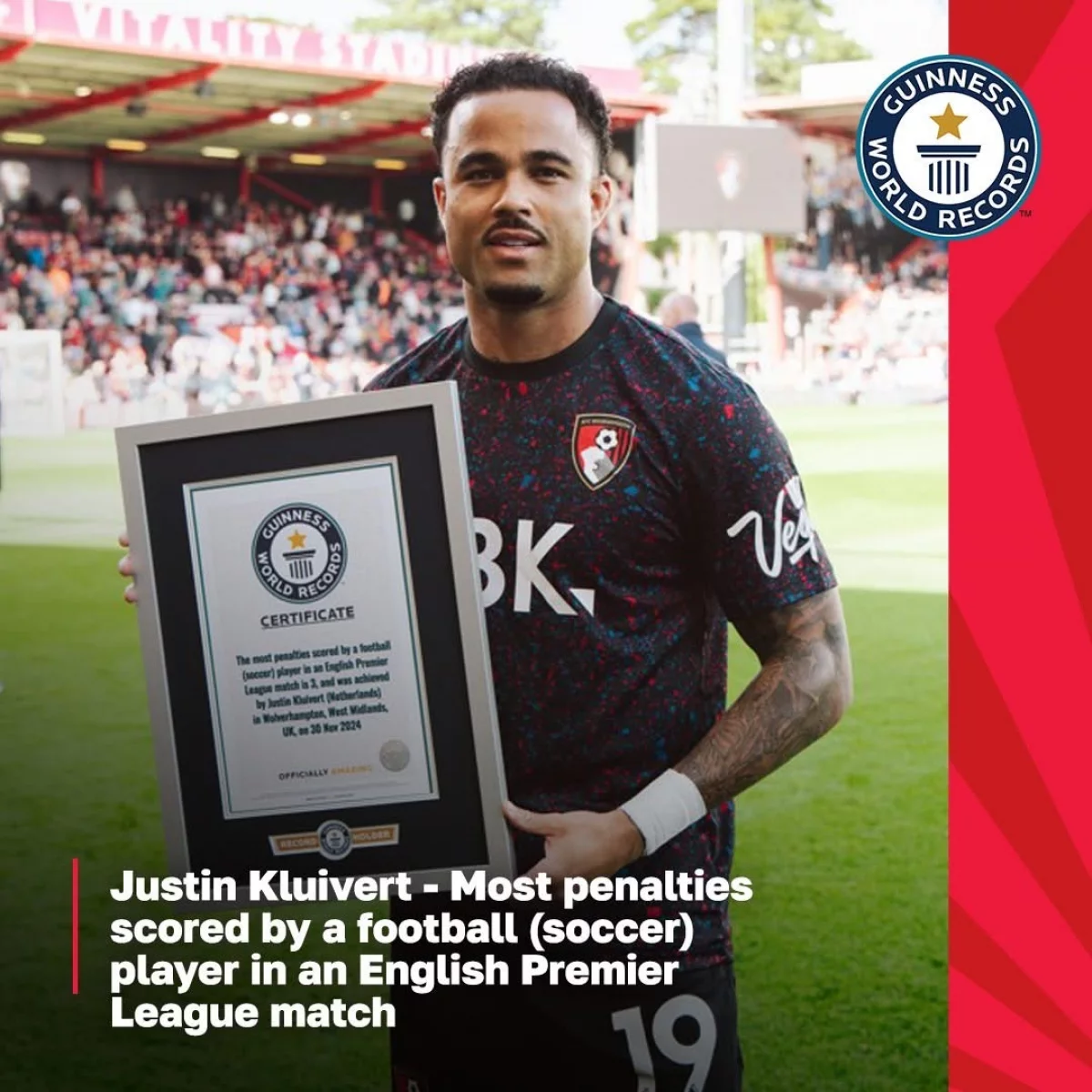 Міне қызық! Жәй ғана пенальтиден гол соққаны үшін Гиннестің рекордтар тізіміне енді