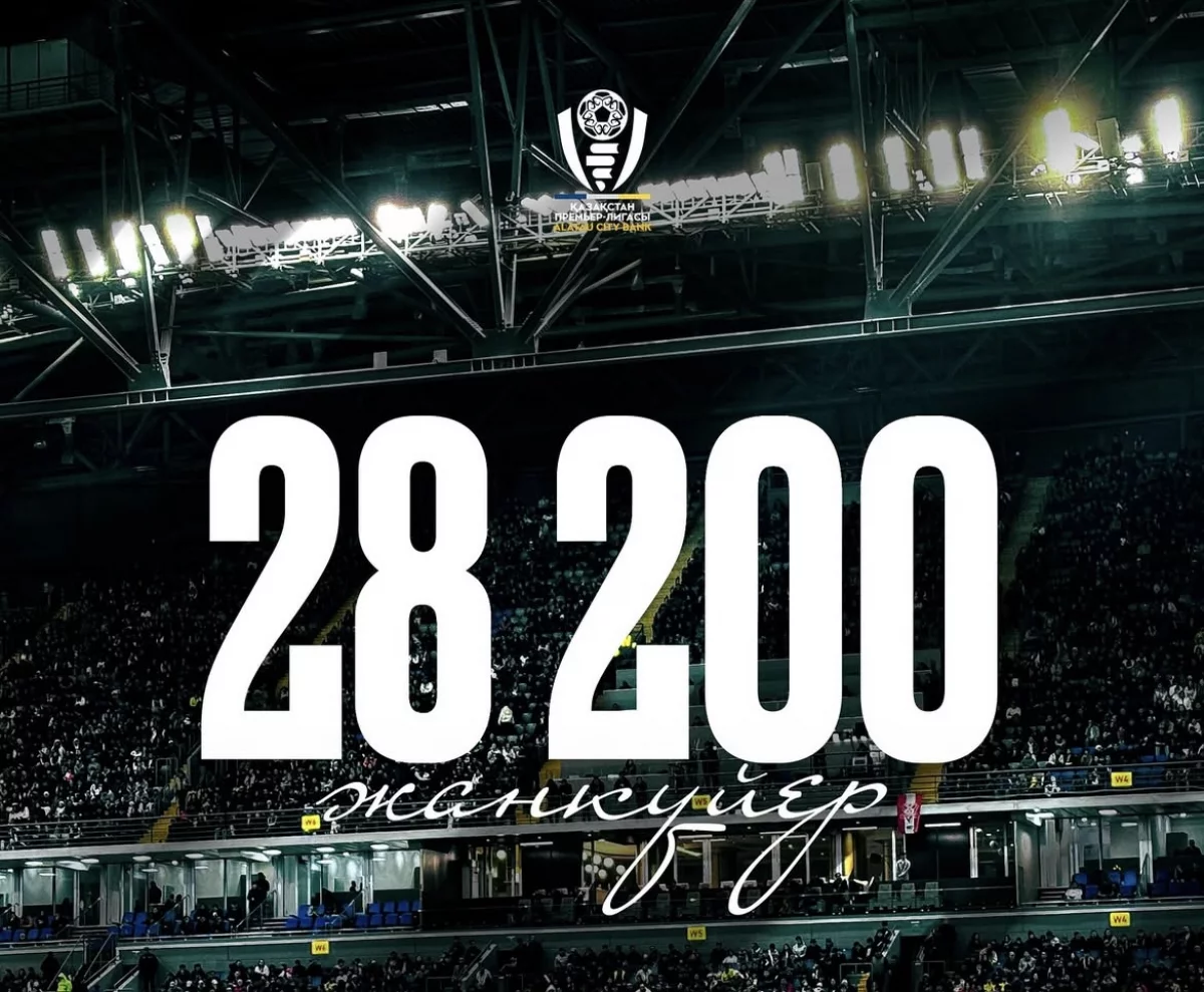 “Астана Аренада” рекорд орнады: 28 200 жанкүйер — Қазақстан Премьер лигасының жаңа тарихи көрсеткіші!